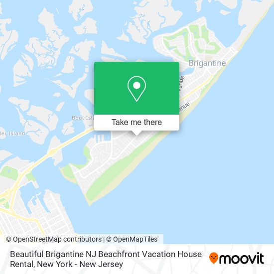 Mapa de Beautiful Brigantine NJ Beachfront Vacation House Rental