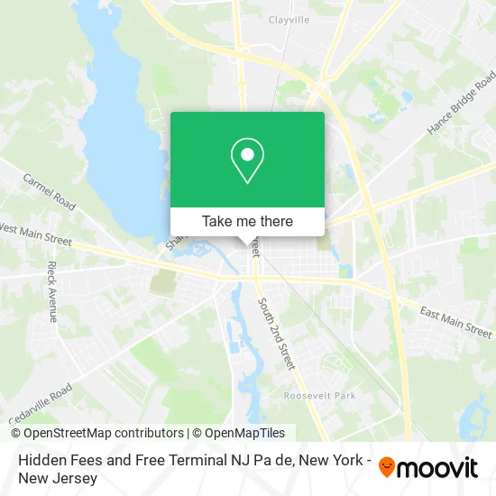 Mapa de Hidden Fees and Free Terminal NJ Pa de