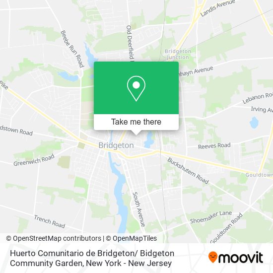 Huerto Comunitario de Bridgeton/ Bidgeton Community Garden map