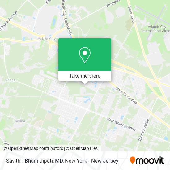Savithri Bhamidipati, MD map