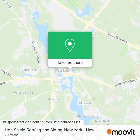 Iron Shield Roofing and Siding map