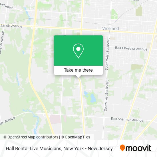 Hall Rental Live Musicians map