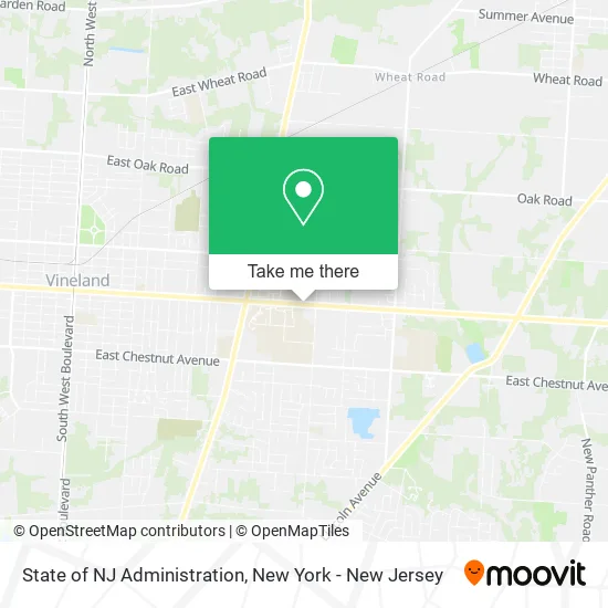 State of NJ Administration map