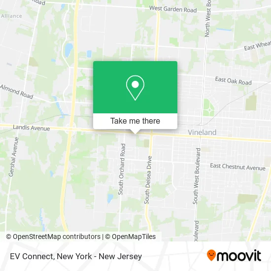 EV Connect map