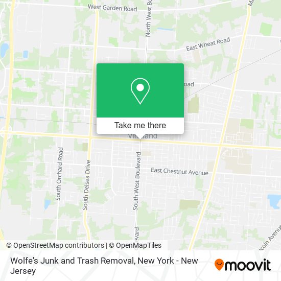 Wolfe's Junk and Trash Removal map