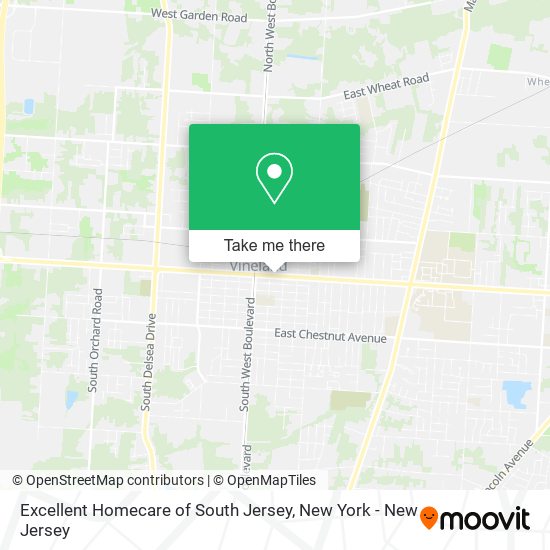Excellent Homecare of South Jersey map