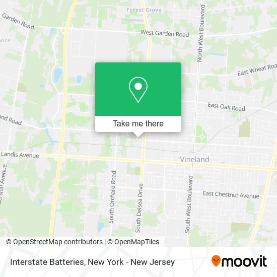 Interstate Batteries map