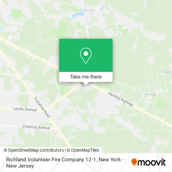 Richland Volunteer Fire Company 12-1 map