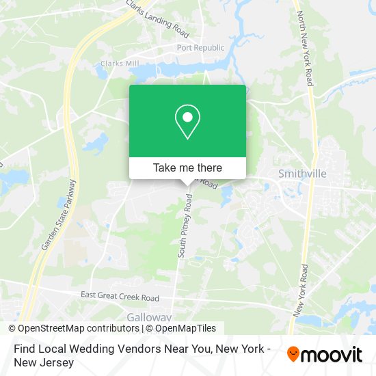 Find Local Wedding Vendors Near You map