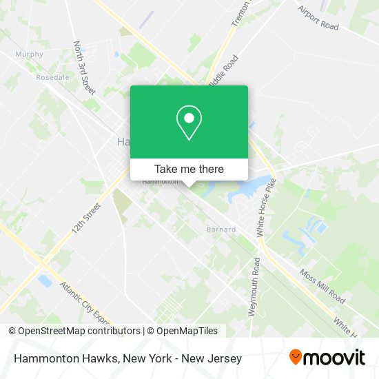 Mapa de Hammonton Hawks