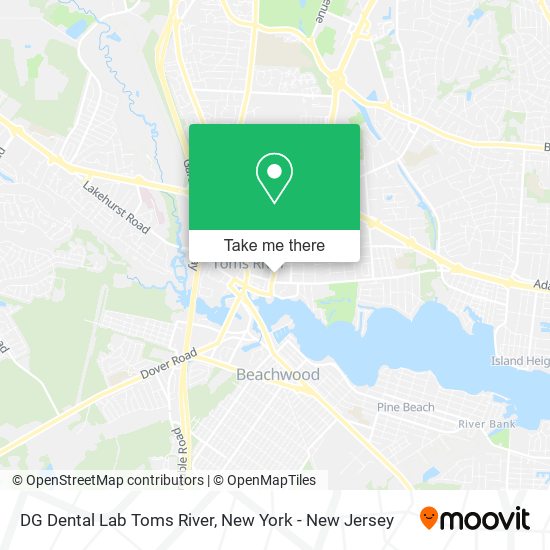 Mapa de DG Dental Lab Toms River