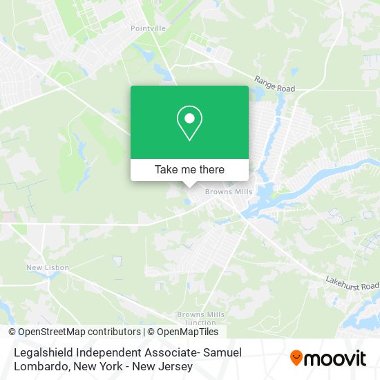 Mapa de Legalshield Independent Associate- Samuel Lombardo