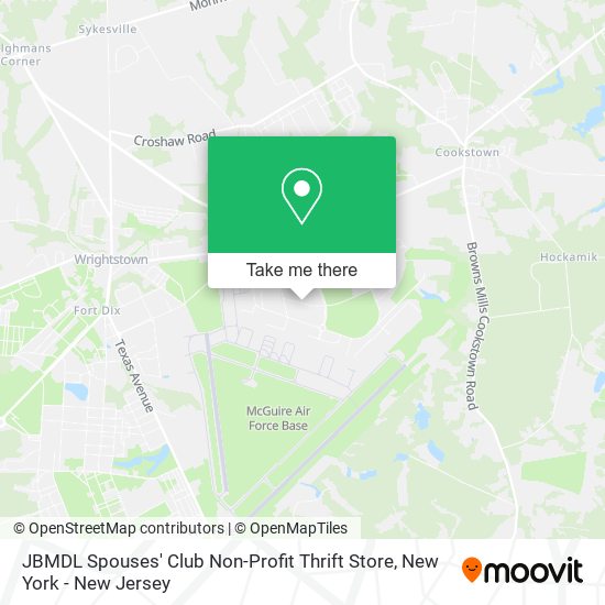 JBMDL Spouses' Club Non-Profit Thrift Store map