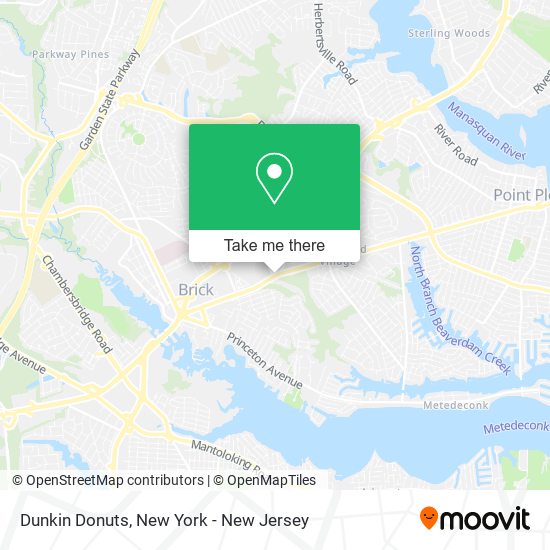 Dunkin Donuts map