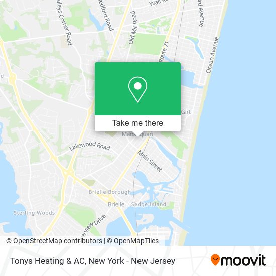 Tonys Heating & AC map