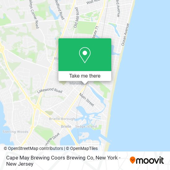 Mapa de Cape May Brewing Coors Brewing Co