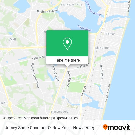 Jersey Shore Chamber O map