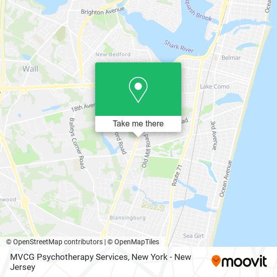 MVCG Psychotherapy Services map