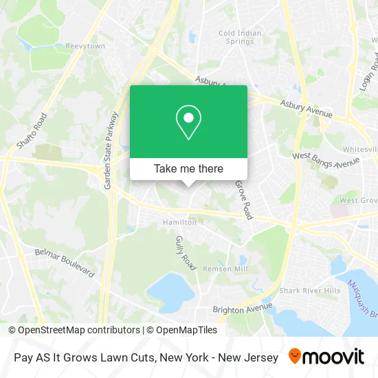 Pay AS It Grows Lawn Cuts map