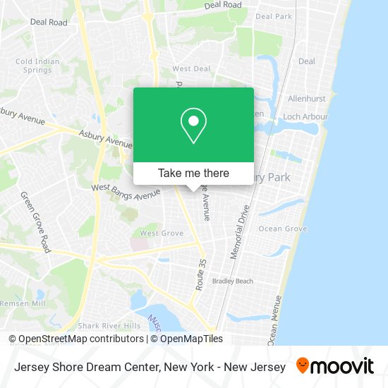 Jersey Shore Dream Center map