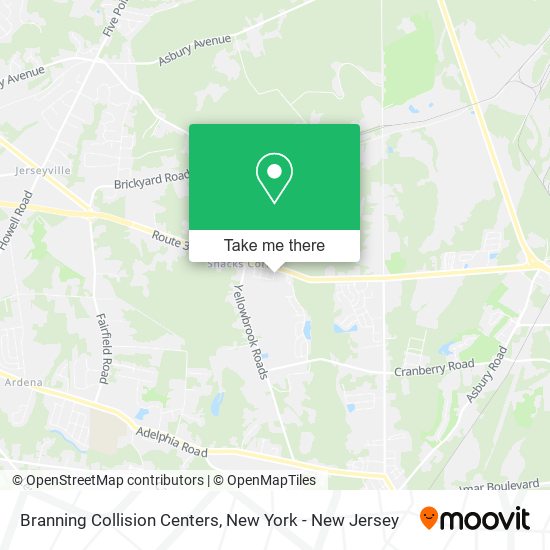 Branning Collision Centers map