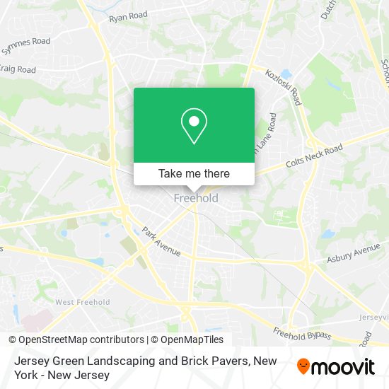 Jersey Green Landscaping and Brick Pavers map