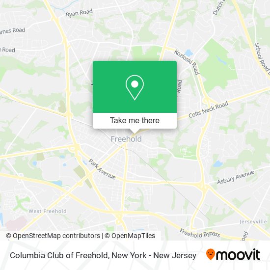 Mapa de Columbia Club of Freehold