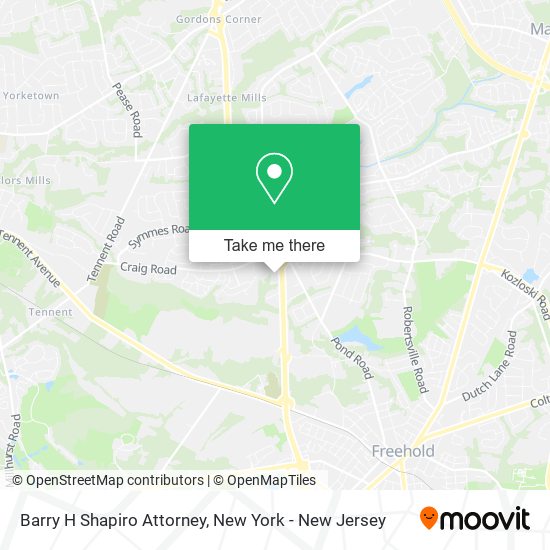Barry H Shapiro Attorney map