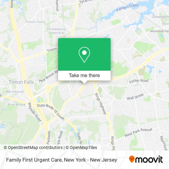 Family First Urgent Care map
