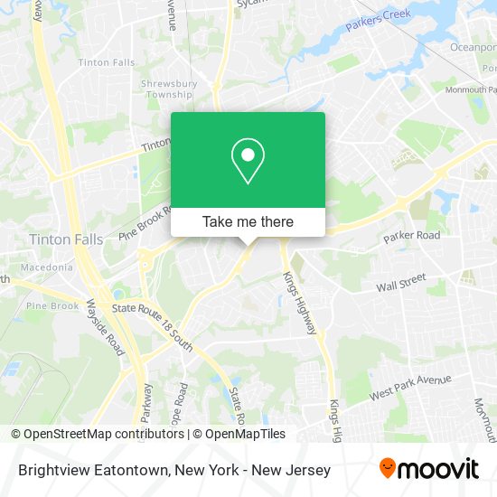 Brightview Eatontown map