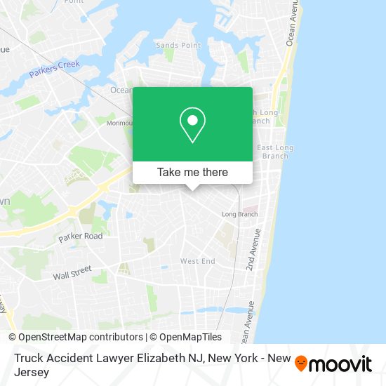 Truck Accident Lawyer Elizabeth NJ map