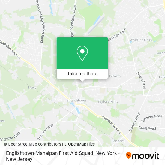 Englishtown-Manalpan First Aid Squad map