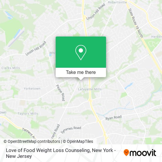 Mapa de Love of Food Weight Loss Counseling