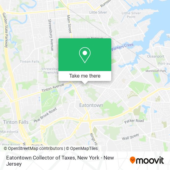 Eatontown Collector of Taxes map