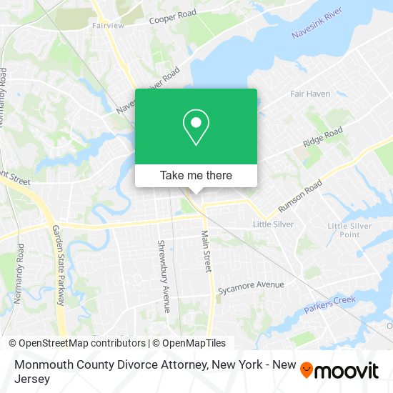 Mapa de Monmouth County Divorce Attorney