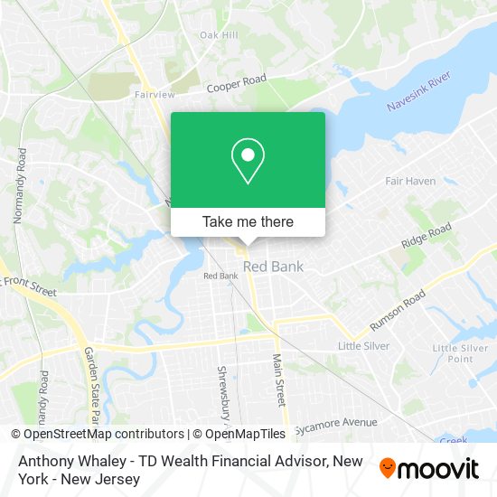 Mapa de Anthony Whaley - TD Wealth Financial Advisor