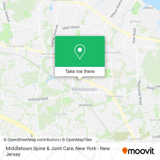 Middletown Spine & Joint Care map