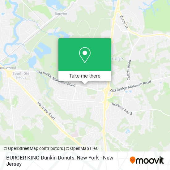 BURGER KING Dunkin Donuts map