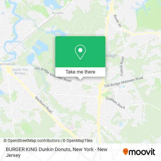 BURGER KING Dunkin Donuts map