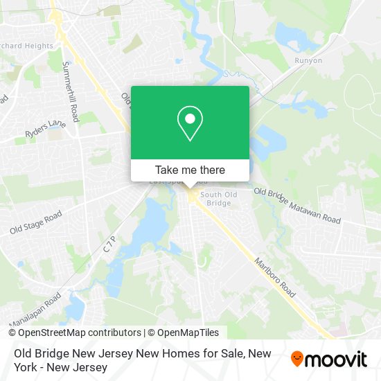 Old Bridge New Jersey New Homes for Sale map