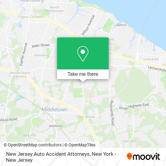 Mapa de New Jersey Auto Accident Attorneys