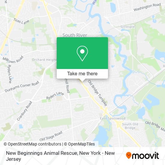 New Beginnings Animal Rescue map