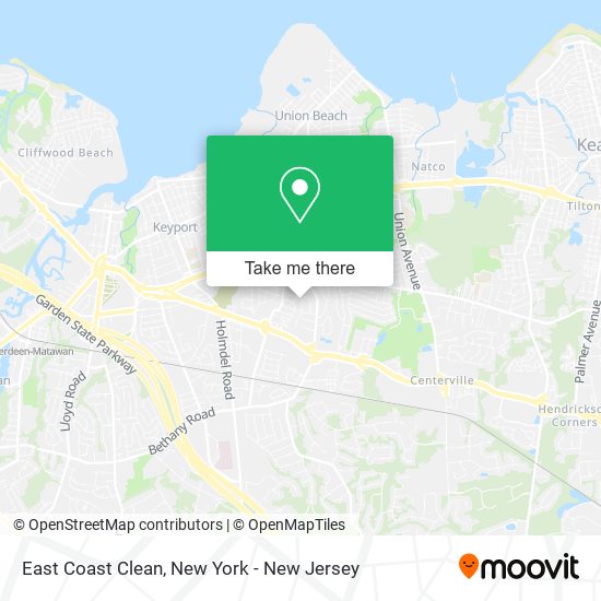 East Coast Clean map