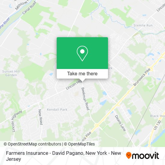 Farmers Insurance - David Pagano map