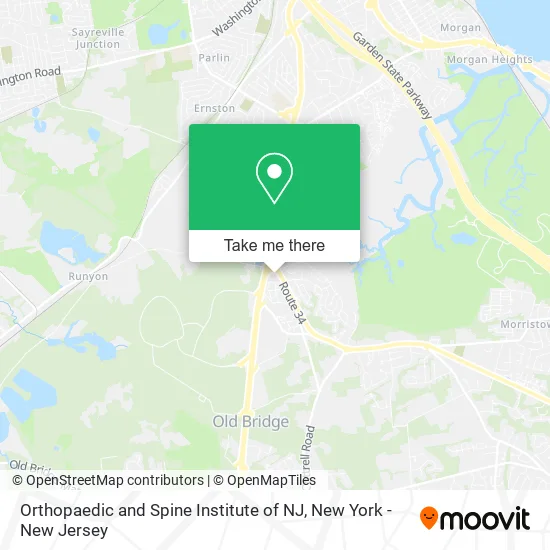 Orthopaedic and Spine Institute of NJ map