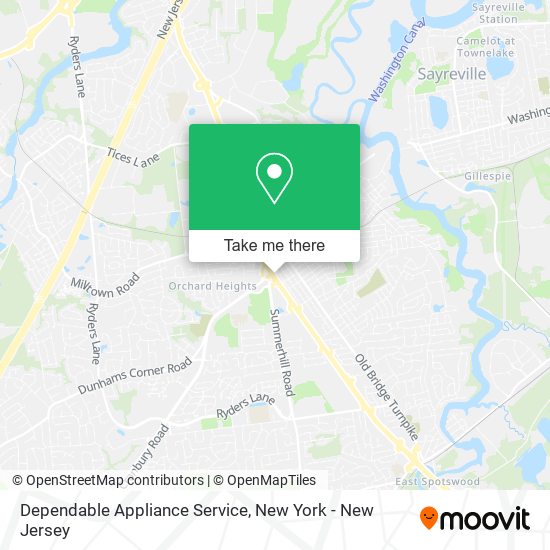 Mapa de Dependable Appliance Service