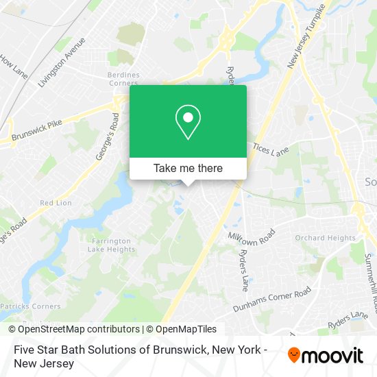 Five Star Bath Solutions of Brunswick map