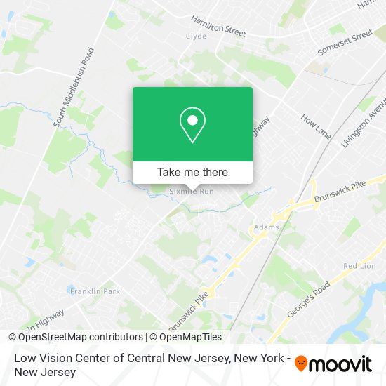 Low Vision Center of Central New Jersey map