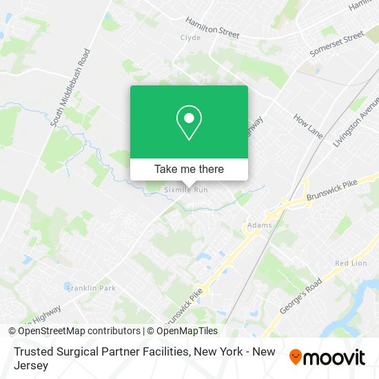 Trusted Surgical Partner Facilities map