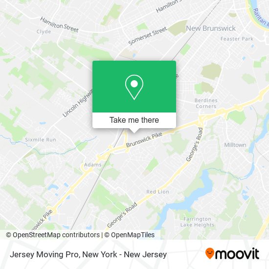 Mapa de Jersey Moving Pro